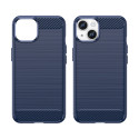Pouzdro AG PREMIUM Carbon Case pro iPhone 14 - modré