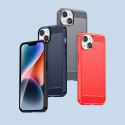 Pouzdro AG PREMIUM Carbon Case pro iPhone 14 - modré