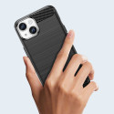 Pouzdro AG PREMIUM Carbon Case pro iPhone 14 - modré