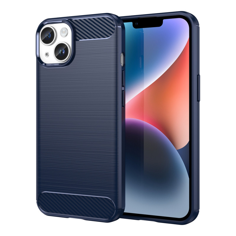 Pouzdro AG PREMIUM Carbon Case pro iPhone 14 Plus - modré