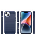 Pouzdro AG PREMIUM Carbon Case pro iPhone 14 Plus - modré