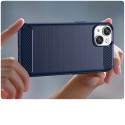 Pouzdro AG PREMIUM Carbon Case pro iPhone 14 Plus - modré