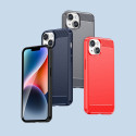 Pouzdro AG PREMIUM Carbon Case pro iPhone 14 Plus - modré