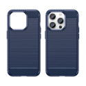 Pouzdro AG PREMIUM Carbon Case pro iPhone 14 Pro - modré