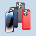 Pouzdro AG PREMIUM Carbon Case pro iPhone 14 Pro - modré