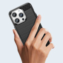 Pouzdro AG PREMIUM Carbon Case pro iPhone 14 Pro - modré