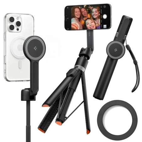 Spigen S581W MagSafe Bluetooth selfie tyč/stativ černá