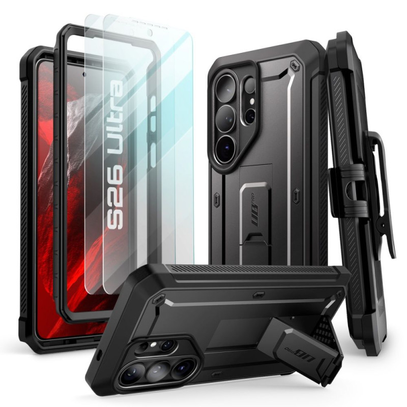 Ochranné sklo SUPCASE UNICORN BEETLE PRO & TEMPERED GLASS 2-PACK pro Galaxy S26 Ultra - black