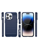 Pouzdro AG PREMIUM Carbon Case pro iPhone 14 Pro Max - modré