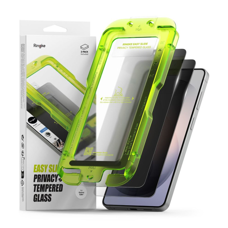 Ochranné sklo Ringke EASY SLIDE pro Galaxy S26+ - privacy (2-pack)