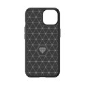 Pouzdro AG PREMIUM Carbon Case pro iPhone 15 - modré