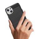 Pouzdro AG PREMIUM Carbon Case pro iPhone 15 Plus - černé