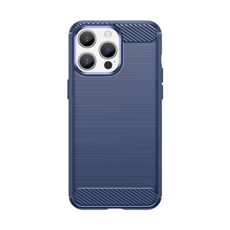 Pouzdro AG PREMIUM Carbon Case pro iPhone 15 Pro - modré