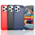 Pouzdro AG PREMIUM Carbon Case pro iPhone 15 Pro - modré