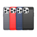 Pouzdro AG PREMIUM Carbon Case pro iPhone 15 Pro Max - modré
