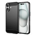 Pouzdro AG PREMIUM Carbon Case pro iPhone 16 - černé