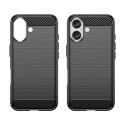 Pouzdro AG PREMIUM Carbon Case pro iPhone 16 - černé
