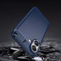 Pouzdro AG PREMIUM Carbon Case pro iPhone 16 - modré