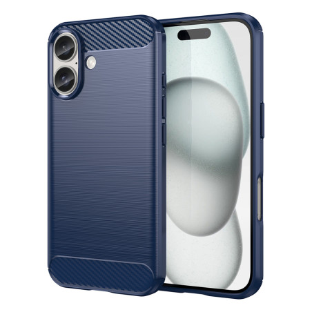 Pouzdro AG PREMIUM Carbon Case pro iPhone 16 Plus - modré