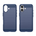 Pouzdro AG PREMIUM Carbon Case pro iPhone 16 Plus - modré