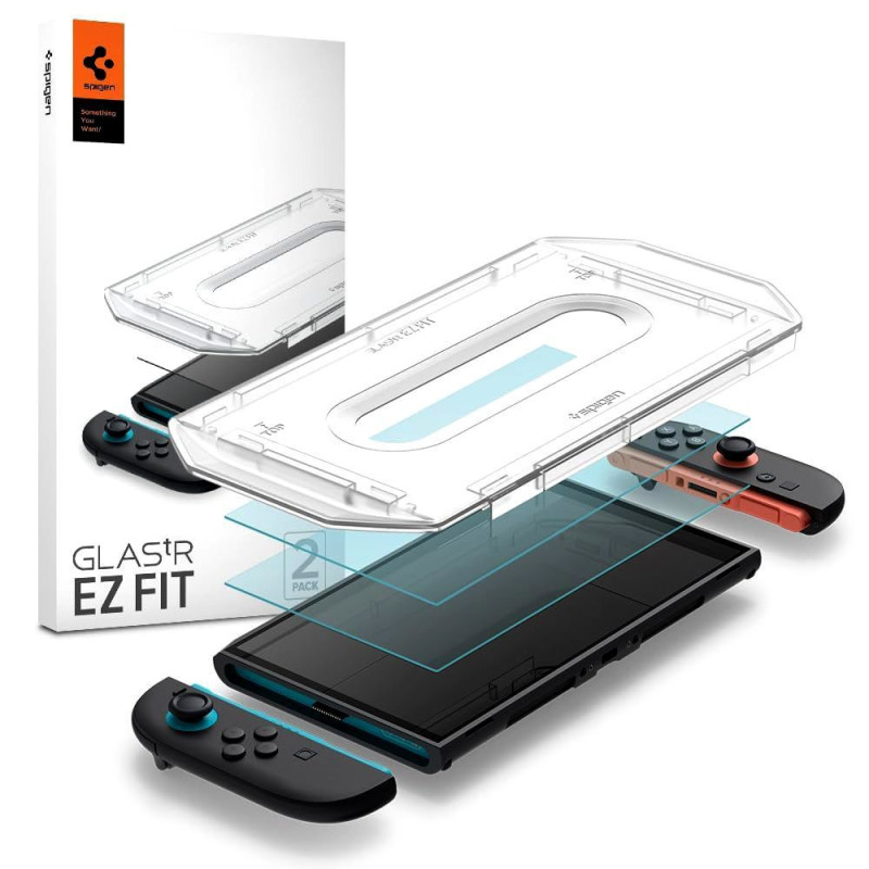 Ochranné sklo Spigen GLAS.TR EZ FIT pro Nintendo Switch 2 - čirá (2pack)
