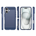 Pouzdro AG PREMIUM Carbon Case pro iPhone 16 Plus - modré