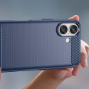 Pouzdro AG PREMIUM Carbon Case pro iPhone 16 Plus - modré