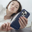 Pouzdro AG PREMIUM Carbon Case pro iPhone 16 Pro - modré