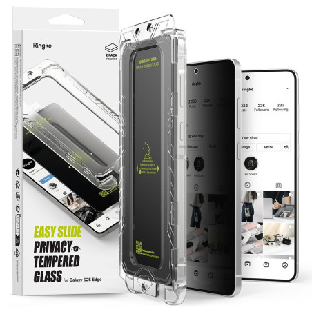 Ochranné sklo Ringke EASY SLIDE pro Galaxy S25 Edge - privacy