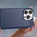 Pouzdro AG PREMIUM Carbon Case pro iPhone 16 Pro Max - modré