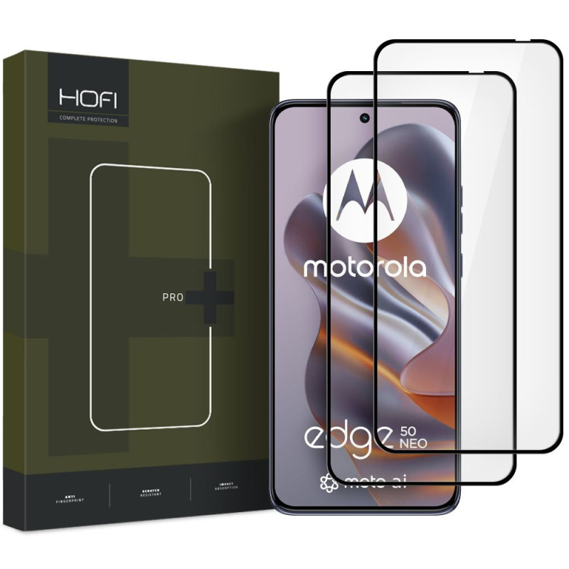 Ochranné sklo Hofi GLASS PRO+ 2-PACK pro Motorola Edge 50 NEO / 60 NEO - black