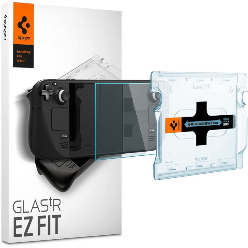 Ochranné sklo Spigen GLAS.TR "EZ FIT" STEAM DECK / OLED pro Steam Deck / OLED - clear