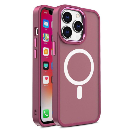 Pouzdro AG PREMIUM Color Matte s Magsafe pro iPhone 14 Plus - vínové