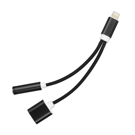 AG PREMIUM AHFI-3.5+C Redukce z Lightning na Jack 3,5/Lightning, černá