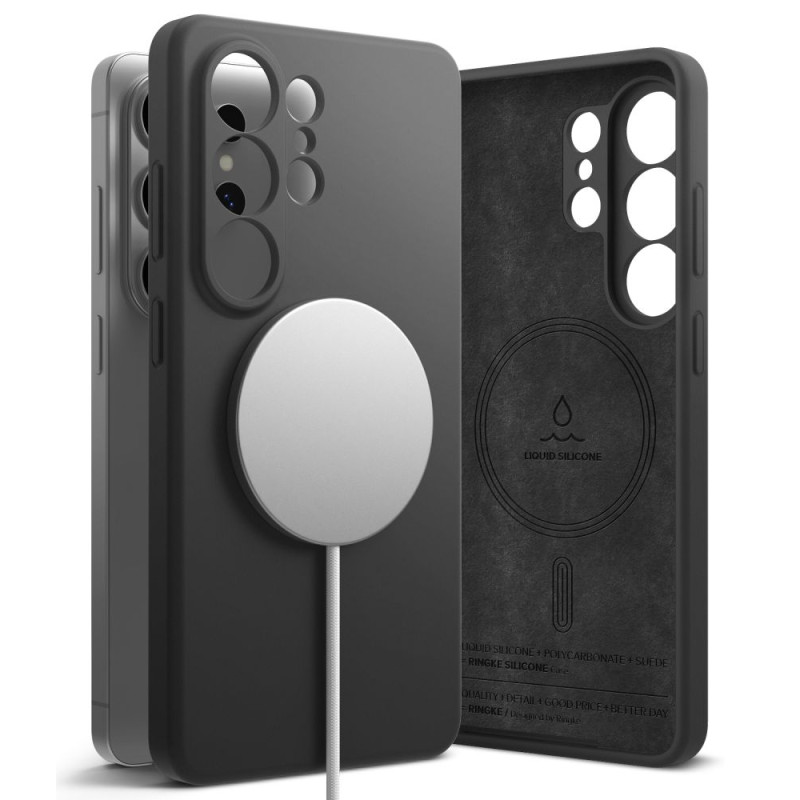 Kryt Ringke Silicone Magnetic MagSafe pro Samsung Galaxy S26 Ultra - černý