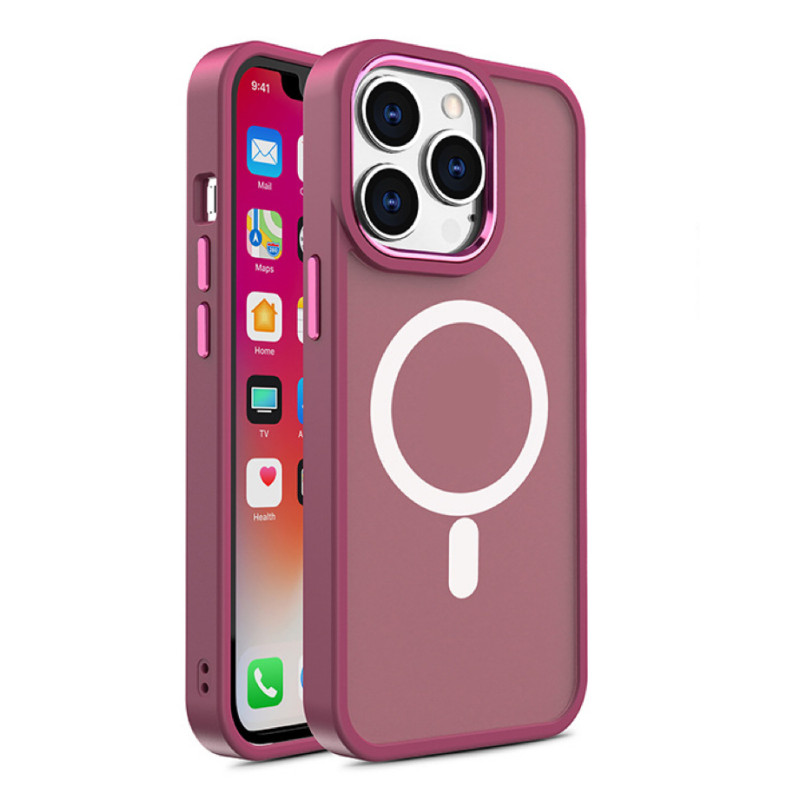 Pouzdro AG PREMIUM Color Matte s Magsafe pro iPhone 15 - vínové