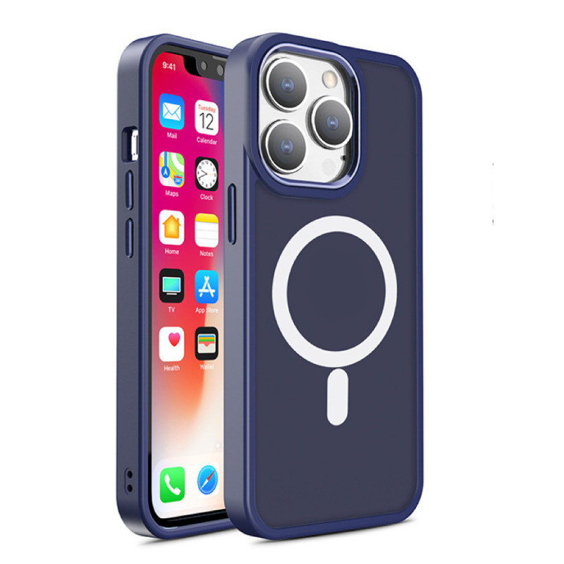 Pouzdro AG PREMIUM Color Matte s Magsafe pro iPhone 15 Plus - tmavě modré