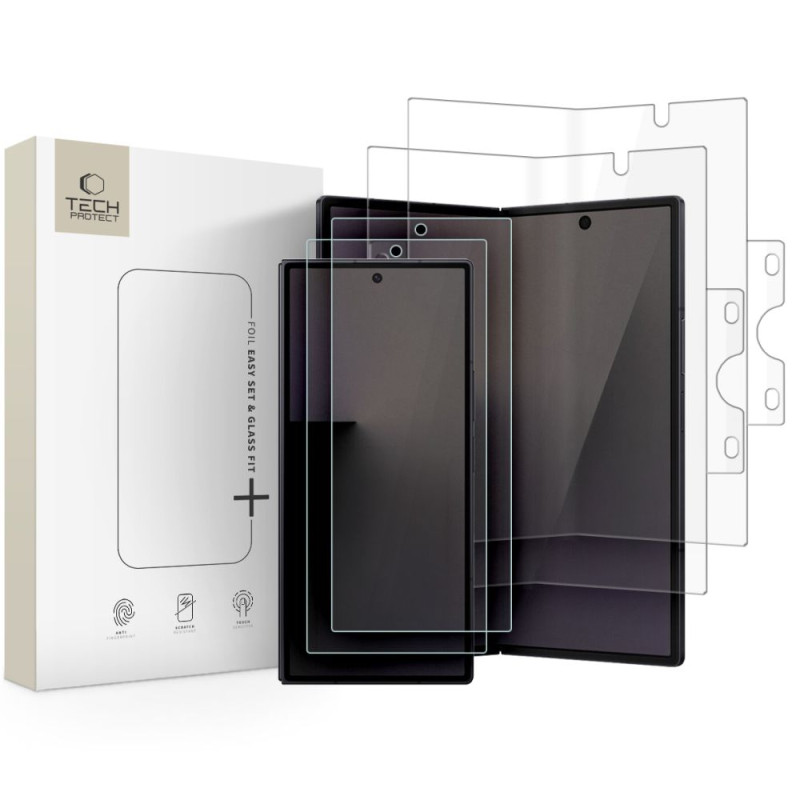 Ochranné sklo Tech-Protect EASY SET FOIL & GLASS FIT+ 4IN1 pro Galaxy Z Fold 8 - ultra clear
