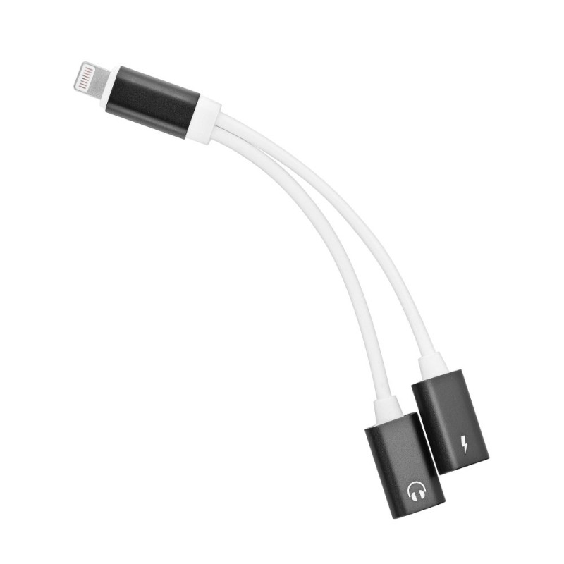 AG PREMIUM AHFI-3.5+C Redukce z Lightning na Jack 3,5/Lightning, černo-bílá