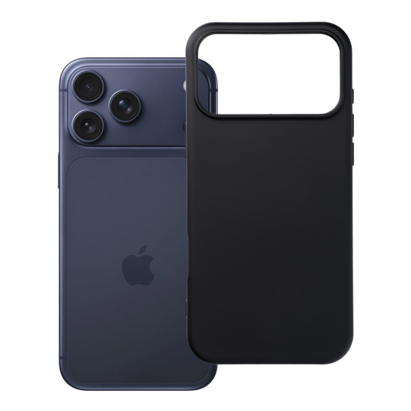 Kryt OEM SILICONE pro iPhone 17 PRO MAX - černý (low camera edge)