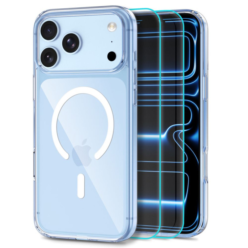 Ochranné sklo TECH-PROTECT FLEXAIR HYBRID MAGSAFE + GLASS pro iPhone 17 Pro Max / 18 Pro Max - čiré