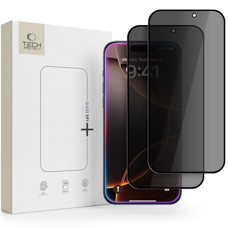 Ochranné sklo Tech-Protect SPY+ pro iPhone 18 Pro Max - privacy (2-pack)