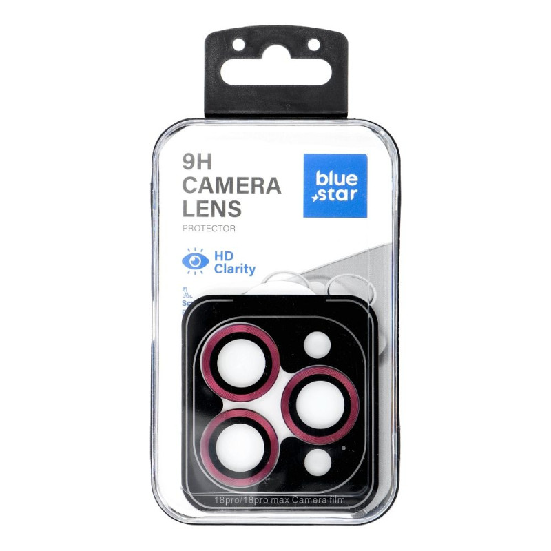 Ochranné sklo Blue Star Easy Install pro iPhone 18 PRO / 18 PRO MAX - dark cherry