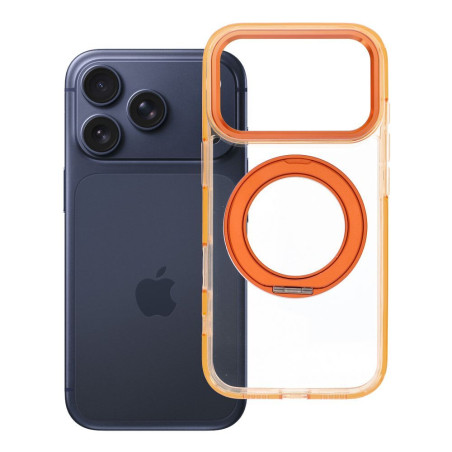 Kryt OEM FRAME CIRCLE STAND pro iPhone 18 Pro - oranžová
