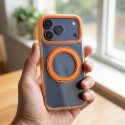 Kryt OEM FRAME CIRCLE STAND pro iPhone 18 Pro - oranžová