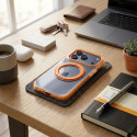 Kryt OEM FRAME CIRCLE STAND pro iPhone 18 Pro - oranžová