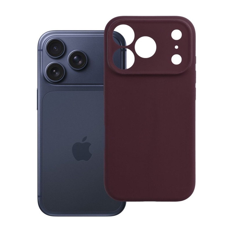 Kryt OEM F-PROTECT Rubber Premium pro iPhone 18 Pro - tmavá třešeň
