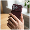 Kryt OEM F-PROTECT Rubber Premium iPhone 18 Pro - tmavá třešeň