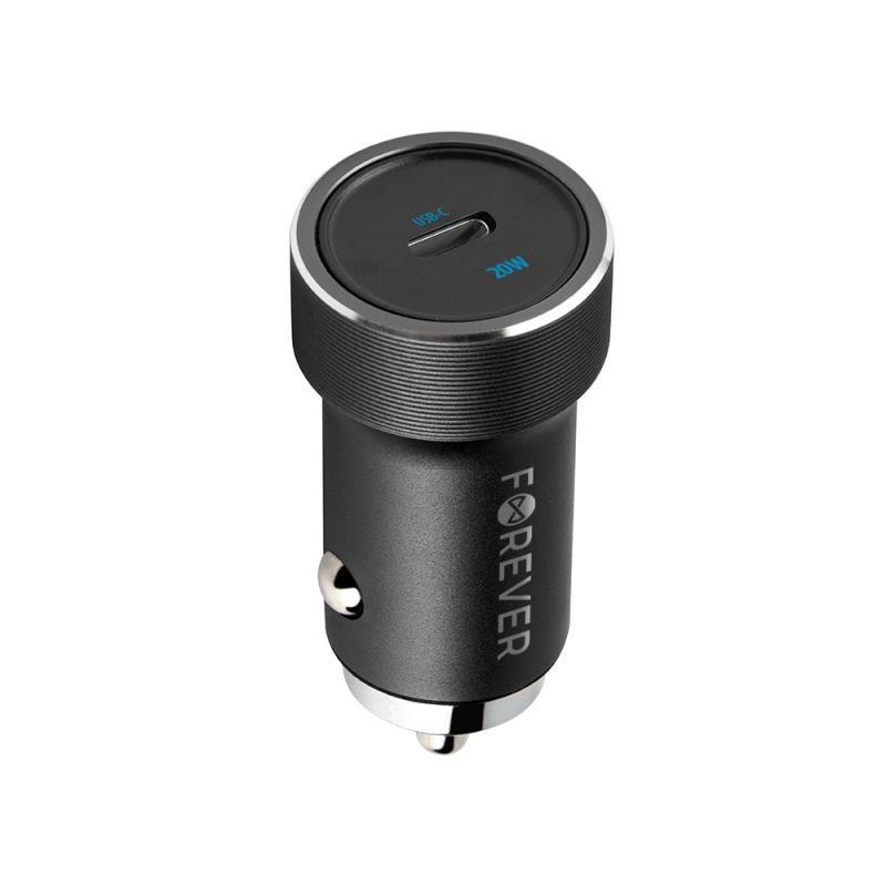 Nabíječka do auta Forever CC-06 20W 1xUSB-C pro nabíjení - černá