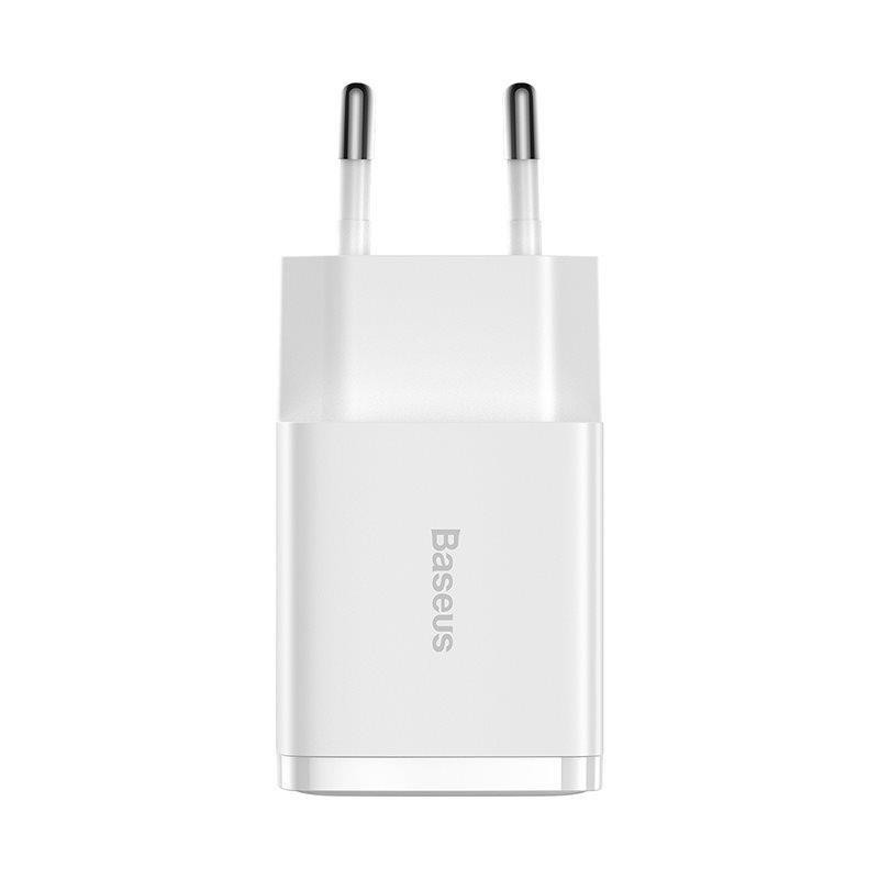 Nabíječka Baseus KOMPAKTNÍ NABÍJEČKA 2U pro USB zařízení - bílá